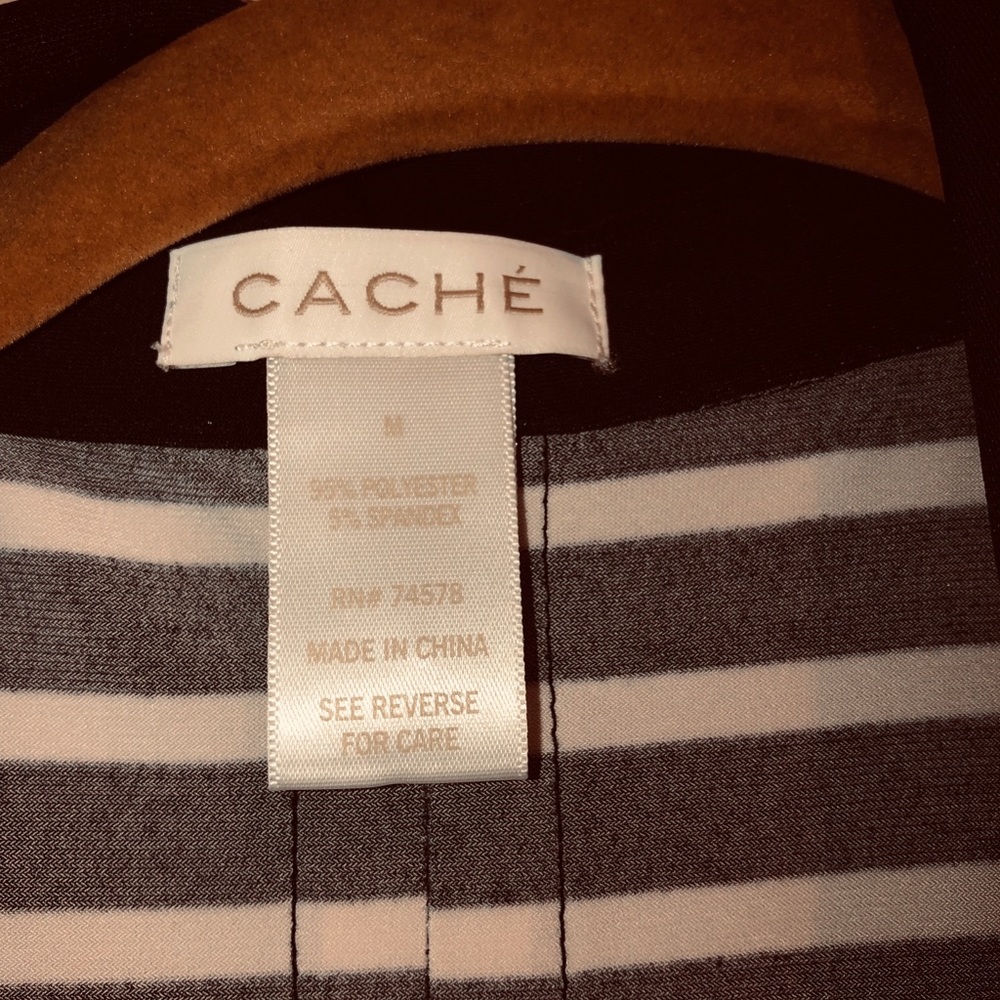 Women’s Black & White Top By Cache Size Small - image 2